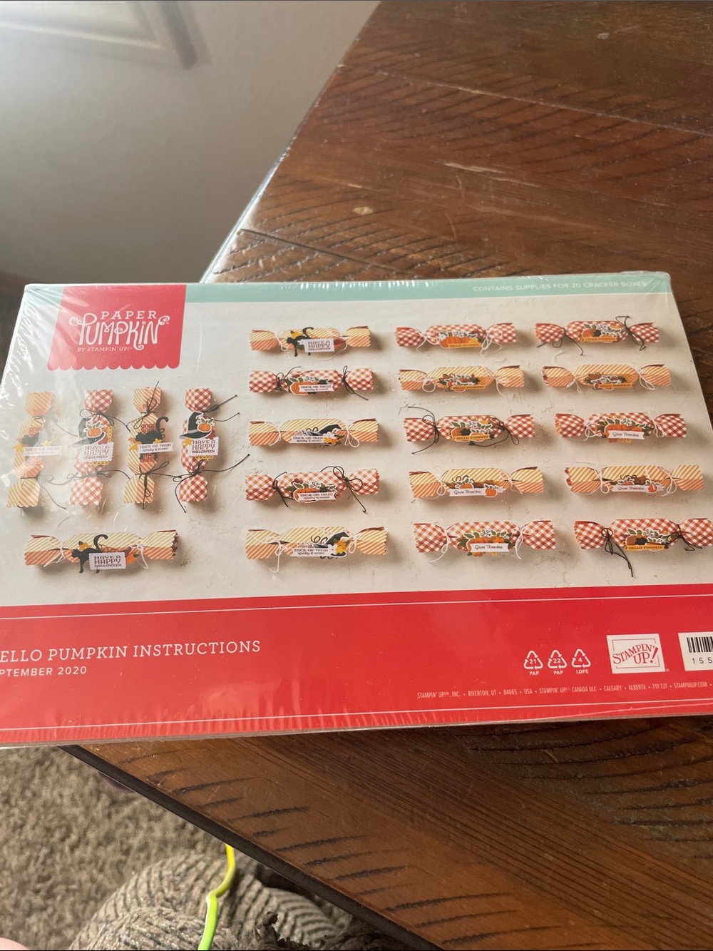 Fall Craft Kit - Orange Patterned Table Crackers